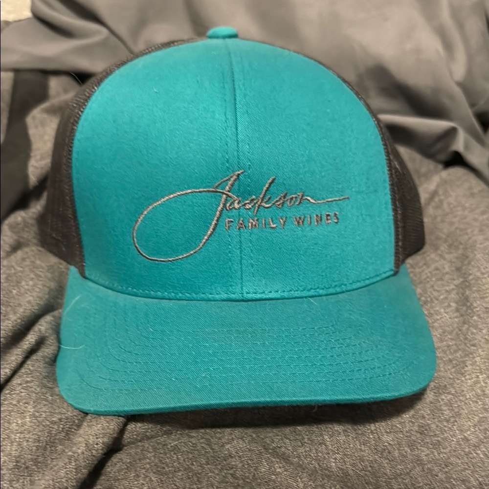 Teal and Black Jackson Family Wines Cap